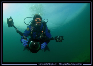 My Good Old Buddy Sven... Photo session under the ice las... by Michel Lonfat 